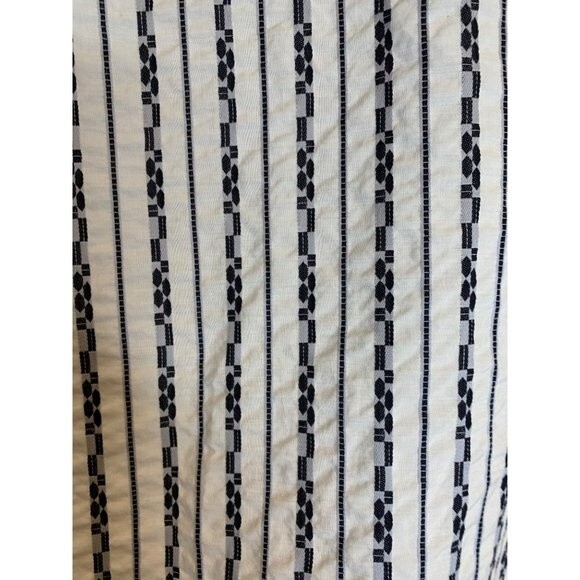 Robert Graham Striped Graphic Flip Cuffs Button Down Silk Blend Shirt LG - Picture 8 of 9